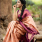 NOZ2TOZ Women Banarasi Silk Woven Saree With Blouse Piece - Peach | Swadesiicart