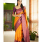 NOZ2TOZ Women Banarasi Silk Woven Saree With Blouse Piece - Yellow | Swadesiicart