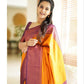 NOZ2TOZ Women Banarasi Silk Woven Saree With Blouse Piece - Yellow | Swadesiicart