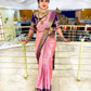 NOZ2TOZ Women Banarasi Silk Woven Saree With Blouse Piece - Pink | Swadesiicart