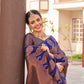 NOZ2TOZ Women Banarasi Silk Woven Saree With Blouse Piece - Wine | Swadesiicart