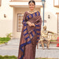 NOZ2TOZ Women Banarasi Silk Woven Saree With Blouse Piece - Wine | Swadesiicart