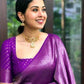 NOZ2TOZ Women Banarasi Silk Woven Saree With Blouse Piece - Magenta | Swadesiicart