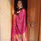 NOZ2TOZ Women Banarasi Silk Woven Saree With Blouse Piece - Pink | Swadesiicart