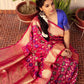 NOZ2TOZ Women Banarasi Silk Woven Saree With Blouse Piece - Pink | Swadesiicart