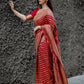 NOZ2TOZ Women Banarasi Silk Woven Saree With Blouse Piece - Red | Swadesiicart