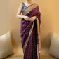 NOZ2TOZ Women Banarasi Silk Woven Saree With Blouse Piece - Purple | Swadesiicart