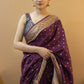 NOZ2TOZ Women Banarasi Silk Woven Saree With Blouse Piece - Purple | Swadesiicart