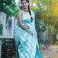 NOZ2TOZ Women Banarasi Silk Woven Saree With Blouse Piece - Sky Blue | Swadesiicart