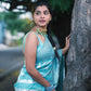 NOZ2TOZ Women Banarasi Silk Woven Saree With Blouse Piece - Sky Blue | Swadesiicart