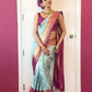 NOZ2TOZ Women Banarasi Silk Woven Saree With Blouse Piece - Pista | Swadesiicart