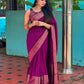 NOZ2TOZ Women Banarasi Silk Woven Saree With Blouse Piece - Magenta | Swadesiicart
