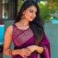 NOZ2TOZ Women Banarasi Silk Woven Saree With Blouse Piece - Magenta | Swadesiicart