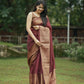 NOZ2TOZ Women Banarasi Silk Woven Saree With Blouse Piece - Maroon | Swadesiicart