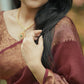 NOZ2TOZ Women Banarasi Silk Woven Saree With Blouse Piece - Maroon | Swadesiicart