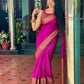 NOZ2TOZ Women Banarasi Silk Woven Saree With Blouse Piece - Pink | Swadesiicart