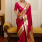 NOZ2TOZ Women Banarasi Silk Woven Saree With Blouse Piece - Pink | Swadesiicart
