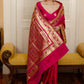 NOZ2TOZ Women Banarasi Silk Woven Saree With Blouse Piece - Pink | Swadesiicart