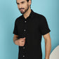 Indian Needle Men's Striped Casual Shirt - Black | Swadesiicart