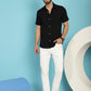 Indian Needle Men's Striped Casual Shirt - Black | Swadesiicart
