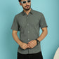 Indian Needle Men's Striped Casual Shirt - Grey | Swadesiicart