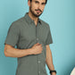 Indian Needle Men's Striped Casual Shirt - Grey | Swadesiicart