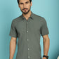 Indian Needle Men's Striped Casual Shirt - Grey | Swadesiicart