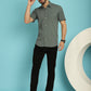 Indian Needle Men's Striped Casual Shirt - Grey | Swadesiicart