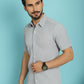 Indian Needle Men's Striped Casual Shirt - Light-Grey | Swadesiicart