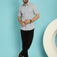 Indian Needle Men's Striped Casual Shirt - Light-Grey | Swadesiicart