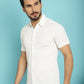 Indian Needle Men's Striped Casual Shirt - White | Swadesiicart