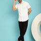 Indian Needle Men's Striped Casual Shirt - White | Swadesiicart
