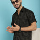 Indian Needle Men's Printed Casual Shirt - Black | Swadesiicart