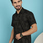 Indian Needle Men's Printed Casual Shirt - Black | Swadesiicart