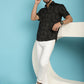 Indian Needle Men's Printed Casual Shirt - Black | Swadesiicart