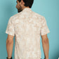 Indian Needle Men's Printed Casual Shirt - Peach | Swadesiicart