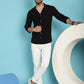 Indian Needle Men's Lapel Collar Casual Shirt - Black | Swadesiicart