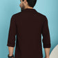 Indian Needle Men's Lapel Collar Casual Shirt - Coffee | Swadesiicart