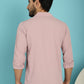 Indian Needle Men's Lapel Collar Casual Shirt - Magenta | Swadesiicart