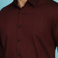 Indian Needle Men's Woven Design Casual Shirt - Maroon | Swadesiicart