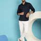 Indian Needle Men's Printed Casual Shirt - Navy Blue | Swadesiicart