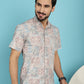 Indian Needle Men's Beige Printed Casual Shirt - Beige | Swadesiicart