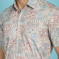 Indian Needle Men's Beige Printed Casual Shirt - Beige | Swadesiicart
