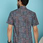 Indian Needle Men's Grey Printed Casual Shirt - Grey | Swadesiicart