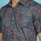 Indian Needle Men's Grey Printed Casual Shirt - Grey | Swadesiicart