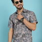 Indian Needle Men's Pejali Printed Casual Shirt - Blue | Swadesiicart
