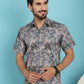 Indian Needle Men's Pejali Printed Casual Shirt - Blue | Swadesiicart
