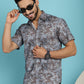 Indian Needle Men's Pejali Printed Casual Shirt - Brown | Swadesiicart
