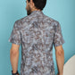 Indian Needle Men's Pejali Printed Casual Shirt - Brown | Swadesiicart
