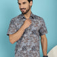 Indian Needle Men's Pejali Printed Casual Shirt - Brown | Swadesiicart